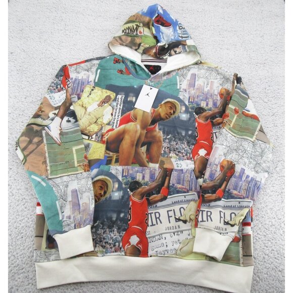 Jordan Brooklyn Fleece Printed Basketball Hoodie Mens Size XL NEW - Picture 2 of 14